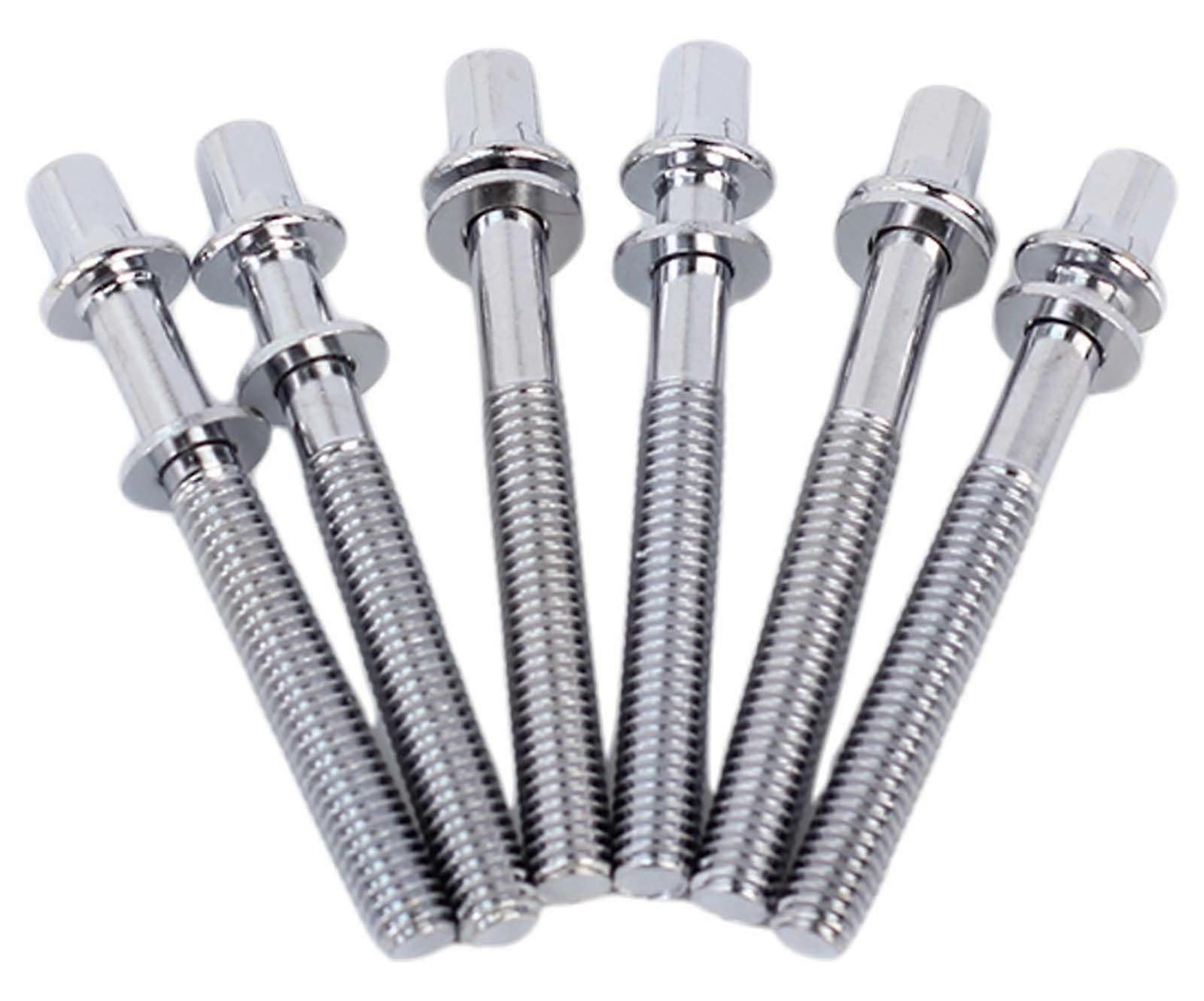 6PCS 60mm Drum Tension Rods Replacement Set, Durable Iron Plating for Quick Drum Tuning