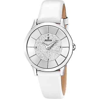 Feast Quartz Analog Women's Watch with F16661/1 Synthetic Leather Bracelet