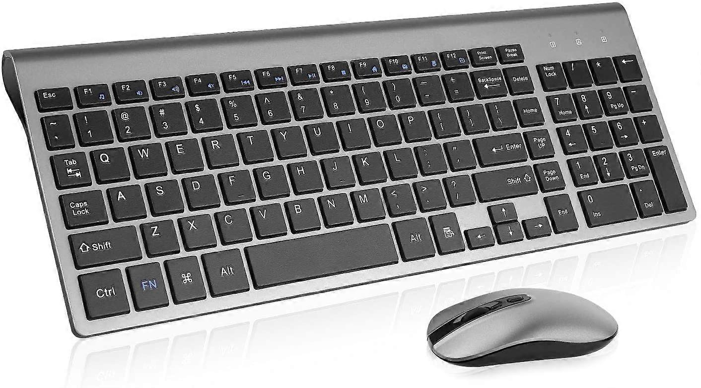 Wireless Ergonomic Keyboard Mouse Pack Long Battery Life