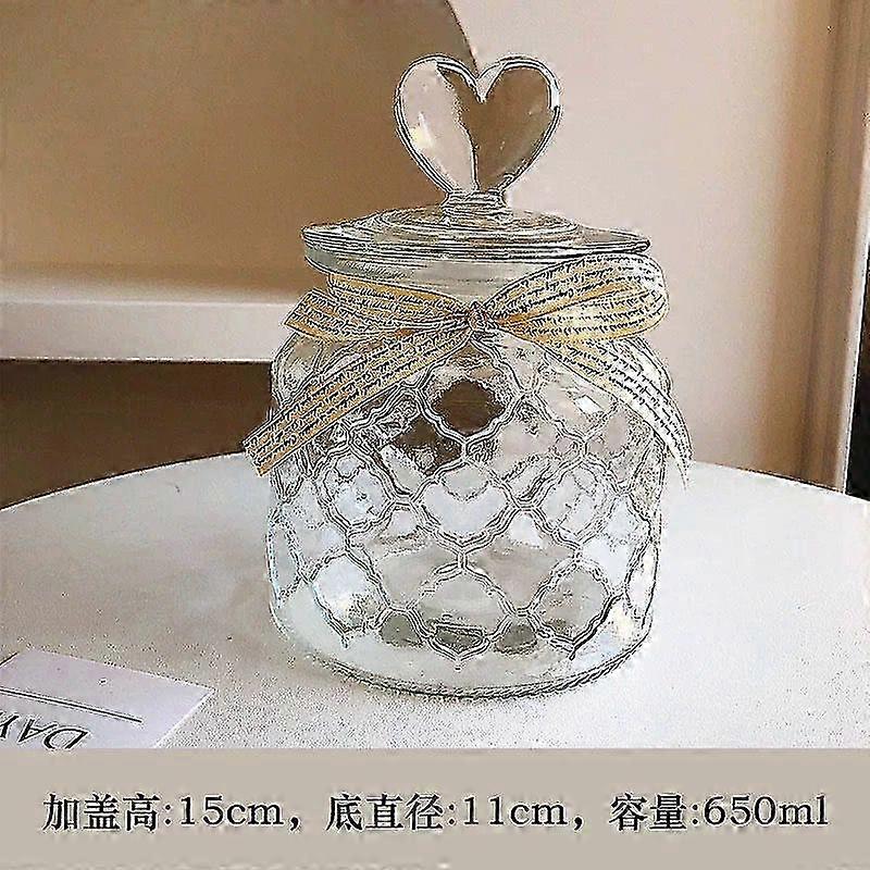 Clear Glass Heart Wish Bottle