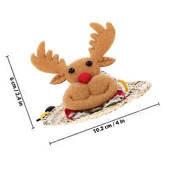 Small Animal Hat Christmas Elk Cap for Pet Use