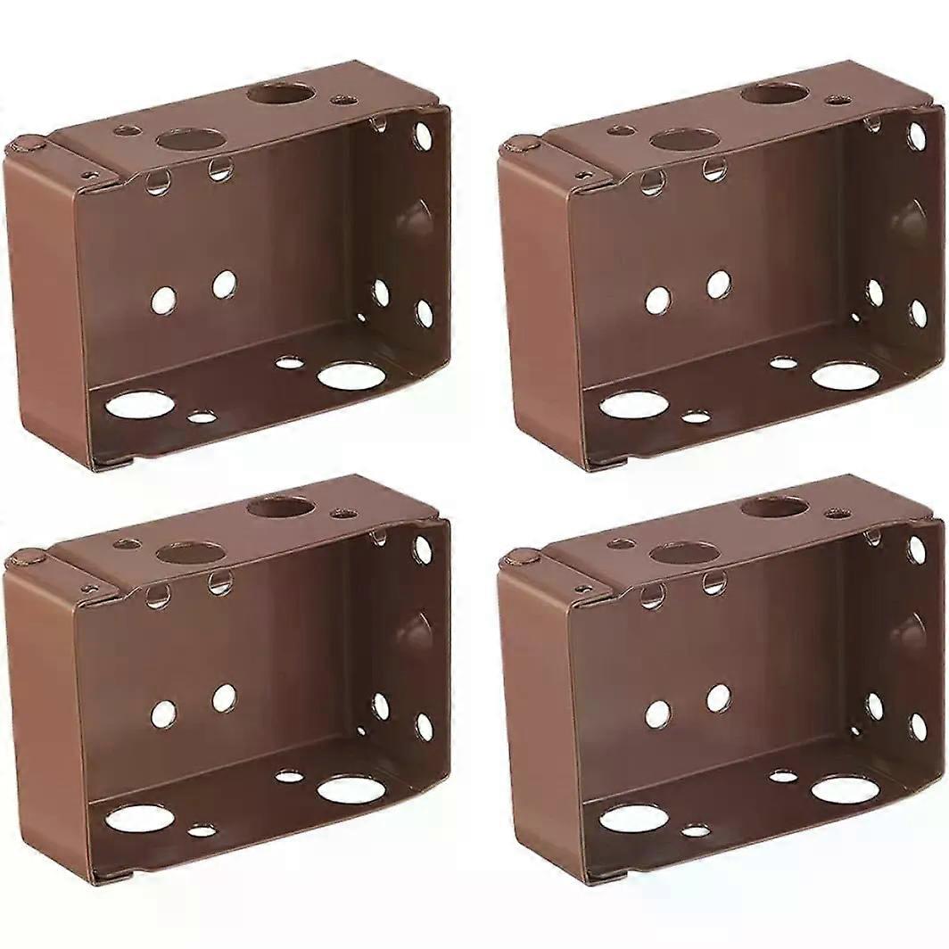4pcs Curtain Installation Brackets Brown Iron for Roller Blind