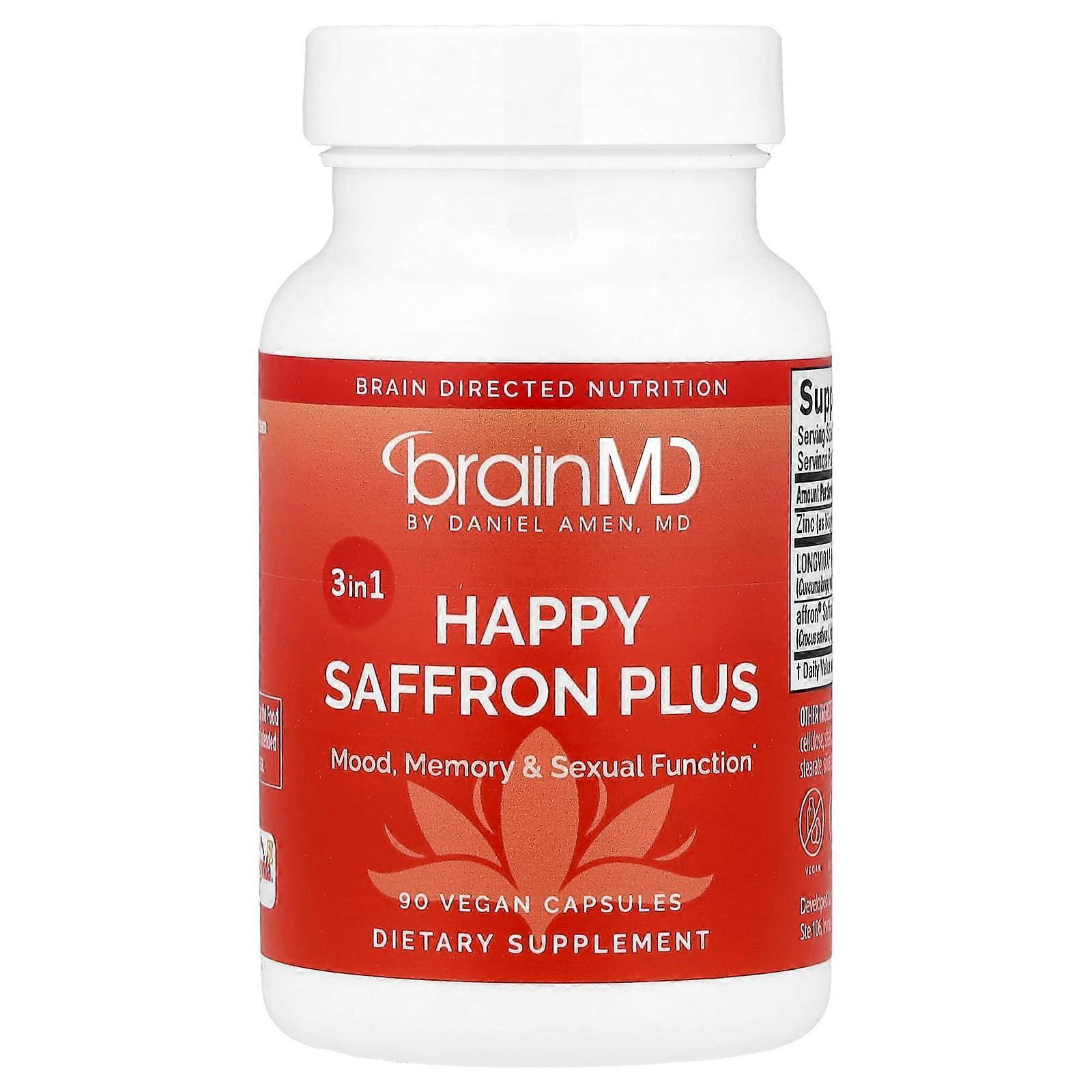 BrainMD, Happy Saffron Plus, 90 Vegan Capsules