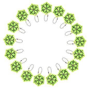 Green Reflective Keychain for Safety Pendant Use 50Pcs