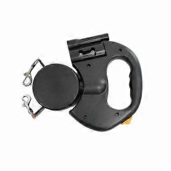 Dual Dog Leash With Flashlight & Dispenser