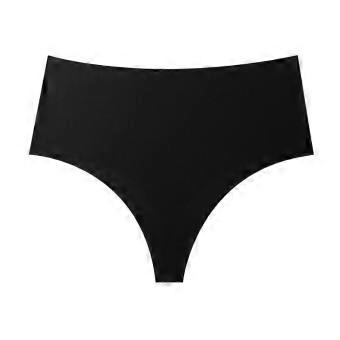 European and American seamless ice silk women's underwear high waist invisible solid color briefs women's comfortable large size underwear women's