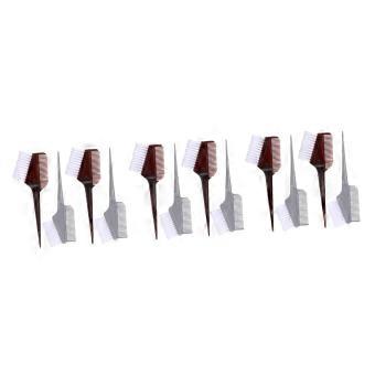 12pcs DoubleSided Hair Dye Brush Comb Set with AntiSlip Handle for Salon and Home Use Silver Brown