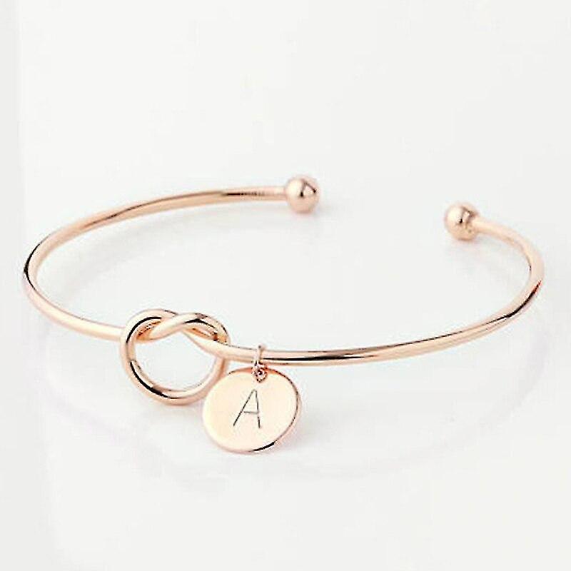 女性ジュエリー初期合金文字チャームブレスレット