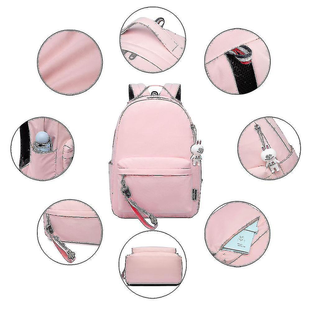 Demon Slayer Print Rygsæk Usb Headset Ungdomsstuderende Skoletaske