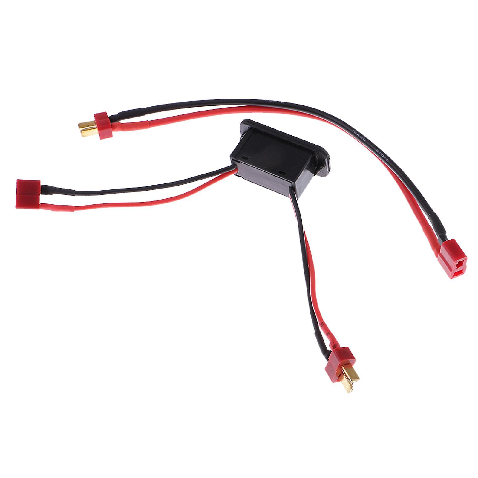 T Plug On Off Switch Connector with Extend Wire for RC Lipo Battery