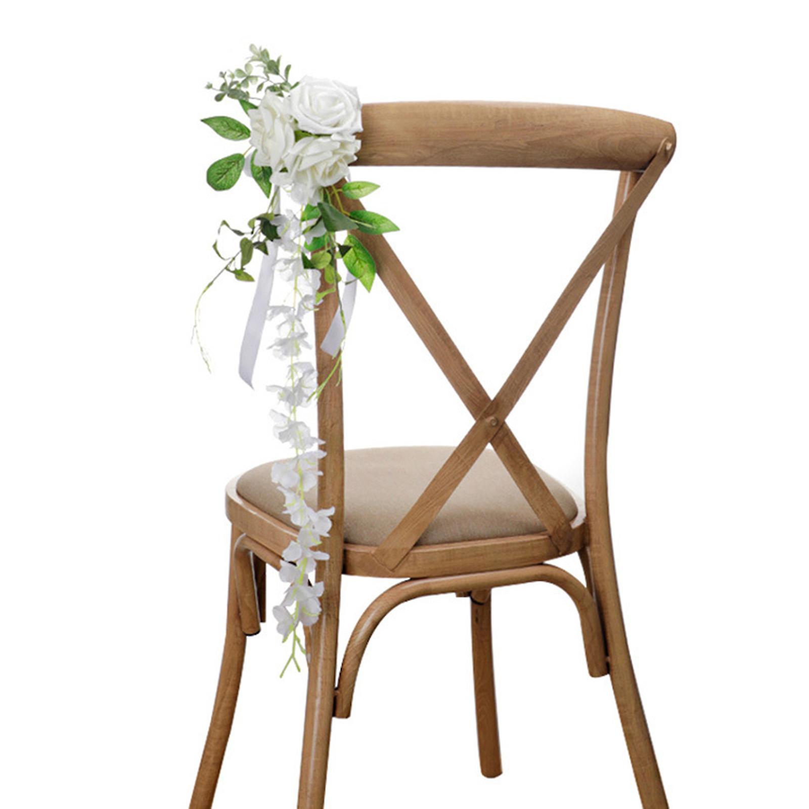 100% Nouveau, 1 PC Décoration De Fête Pour Allée De Mariage Tissu De Soie Suspendu DIY Long Ruban Cravate