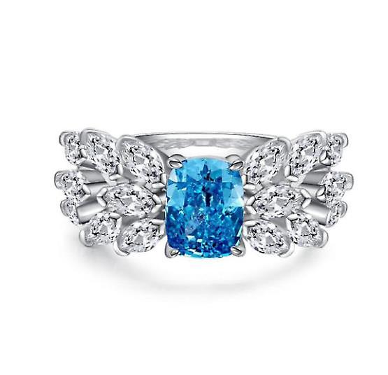 2022 New High Quality Arrival S925 Sterling Silver Women's Ring, Colorful High Carbon Diamond Ring, Diamond Zircon Wedding Promise Ring Proposal Ring