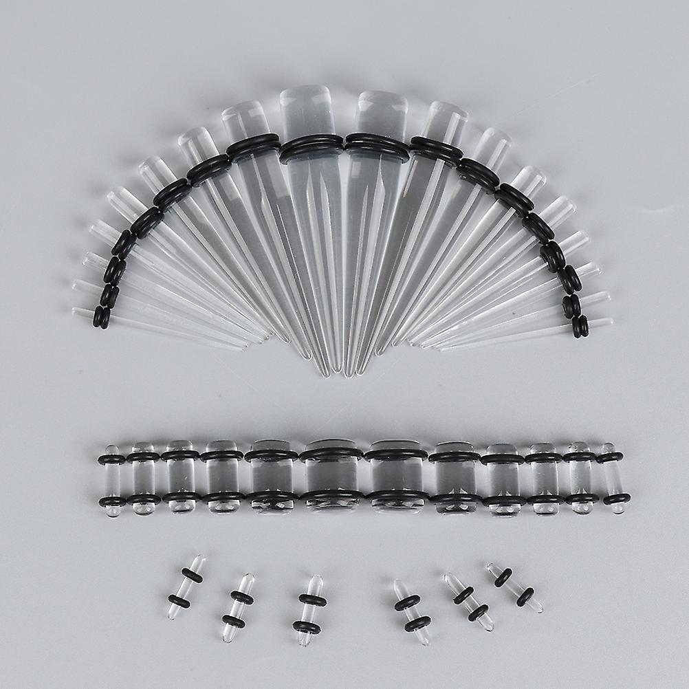 36pcs Ear Gauge Taper And Plug Stretching Kit Ear Flesh Tunnel Expansion 14g-00g