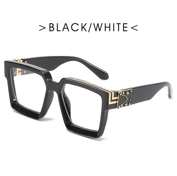 2023 Summer Men's Fashion Trend Large Frame Sunglasses Green Spotted Models The Same Style Sunglasses Women's Street Photo Catwalk Glasses