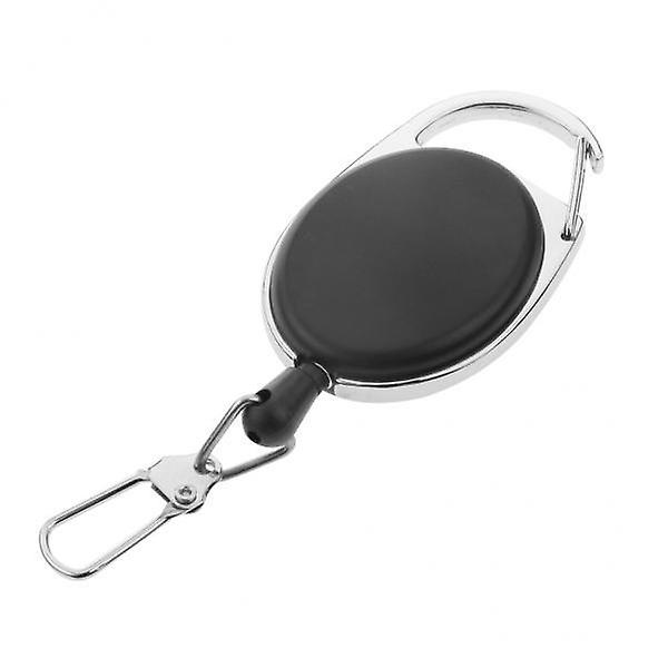 50x1Pc Retractable Extendable Nylon Wire 60cm Key Chain Ring Clip Pull Keyring