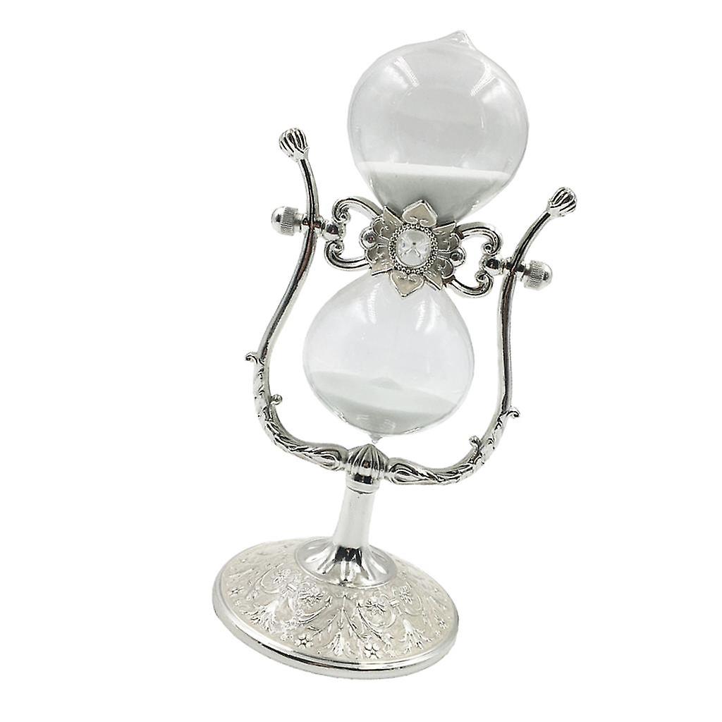 Rotatable Sandglass Hourglass Timer Clock Home Office Decoration White