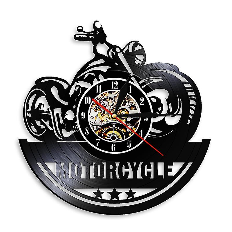 American Harley Motorcycle Cd Vinyl Record Wall Clock