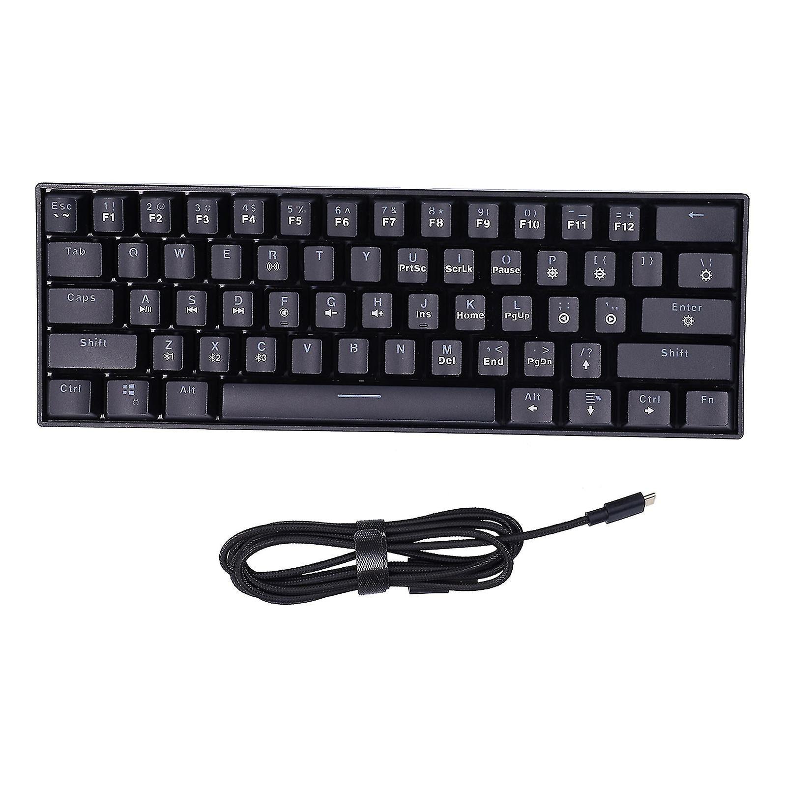 Mechanical Keyboard Nkey Rollover Wired Portable 61 Keys Rgb Gaming Keyboard For Computer Notebook