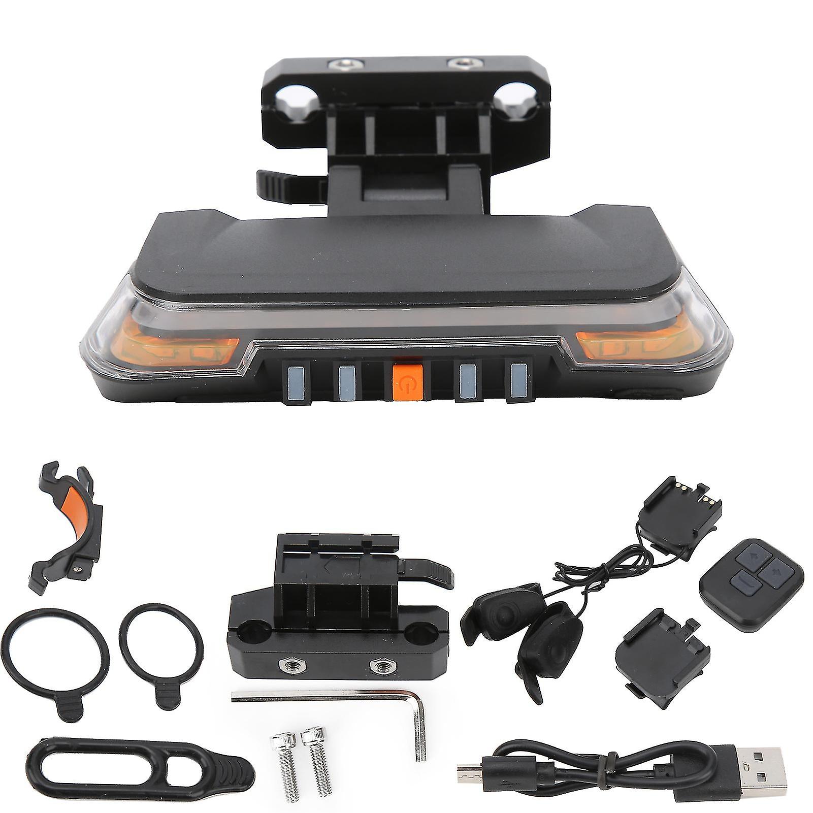 Smart Bike Turning Signal Taillight Usb Rechargeable Rear Light Wireless Cob Warning Lamp