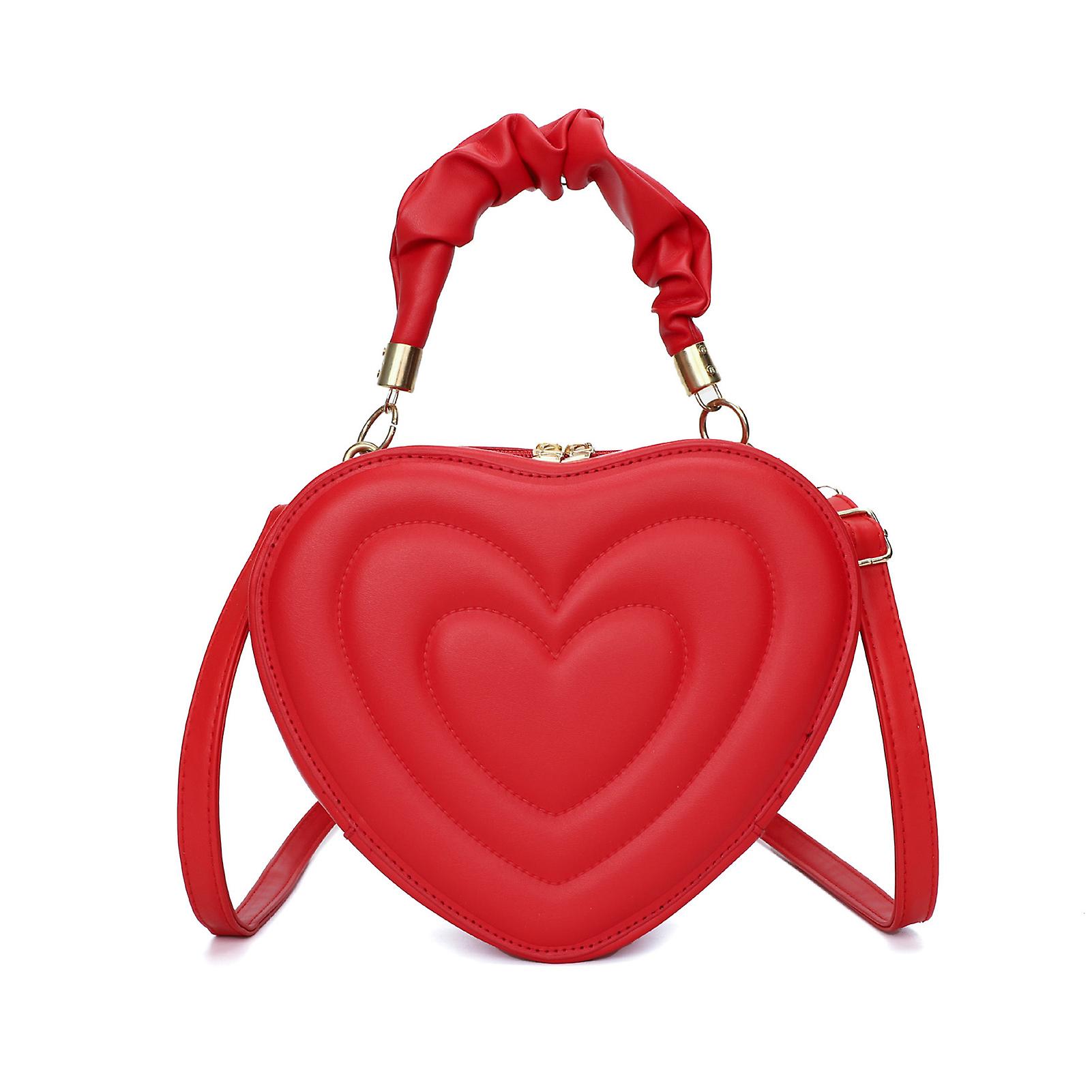 Female Heart Small Shoulder Bag Adjustable Strap Leisure Shoulder Bag