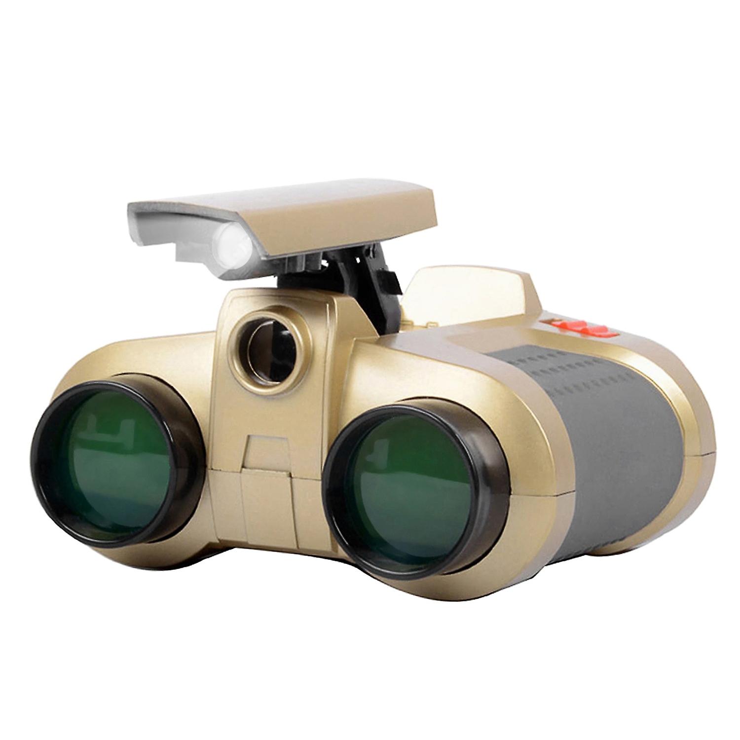 4X30 Binoculars for Kids Toy Binoculars Night Vision Scope Telescope with Pop-up Light Zoom Binocula