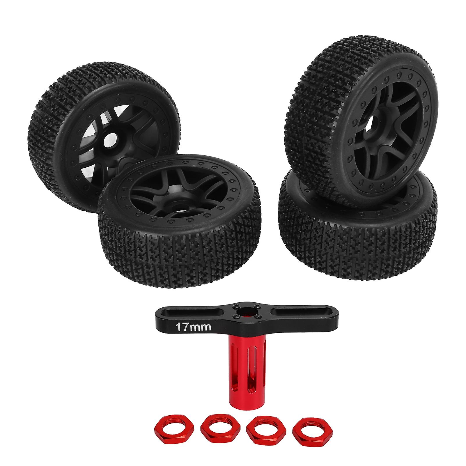 4Pcs RC Car Wheels and Tires for Hobao VS for Hong Nor X3E for HPI 1/8 RC Car Upgrade Accessories B Tire