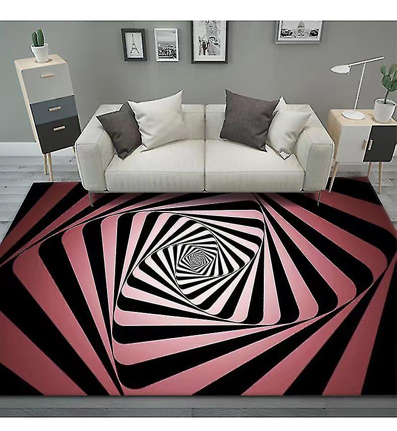 3d Vortex Illusion Carpet Living Room Large Size Entrance Door Mat Abstract Geometric Optical Non-slip Floor Mat Home Decor