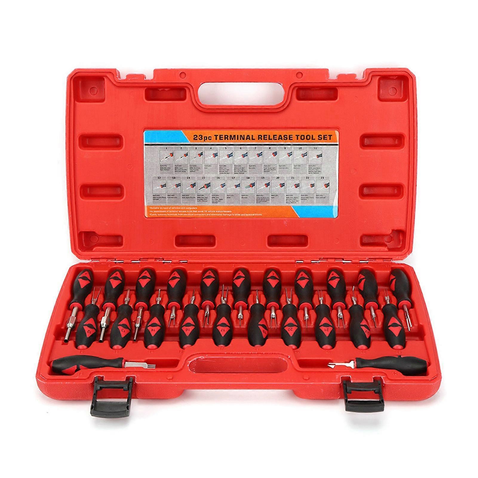 23pcs Universal Automotive Wire Connector Remover Tool Connector Pin Remover Extractor Tool Kit