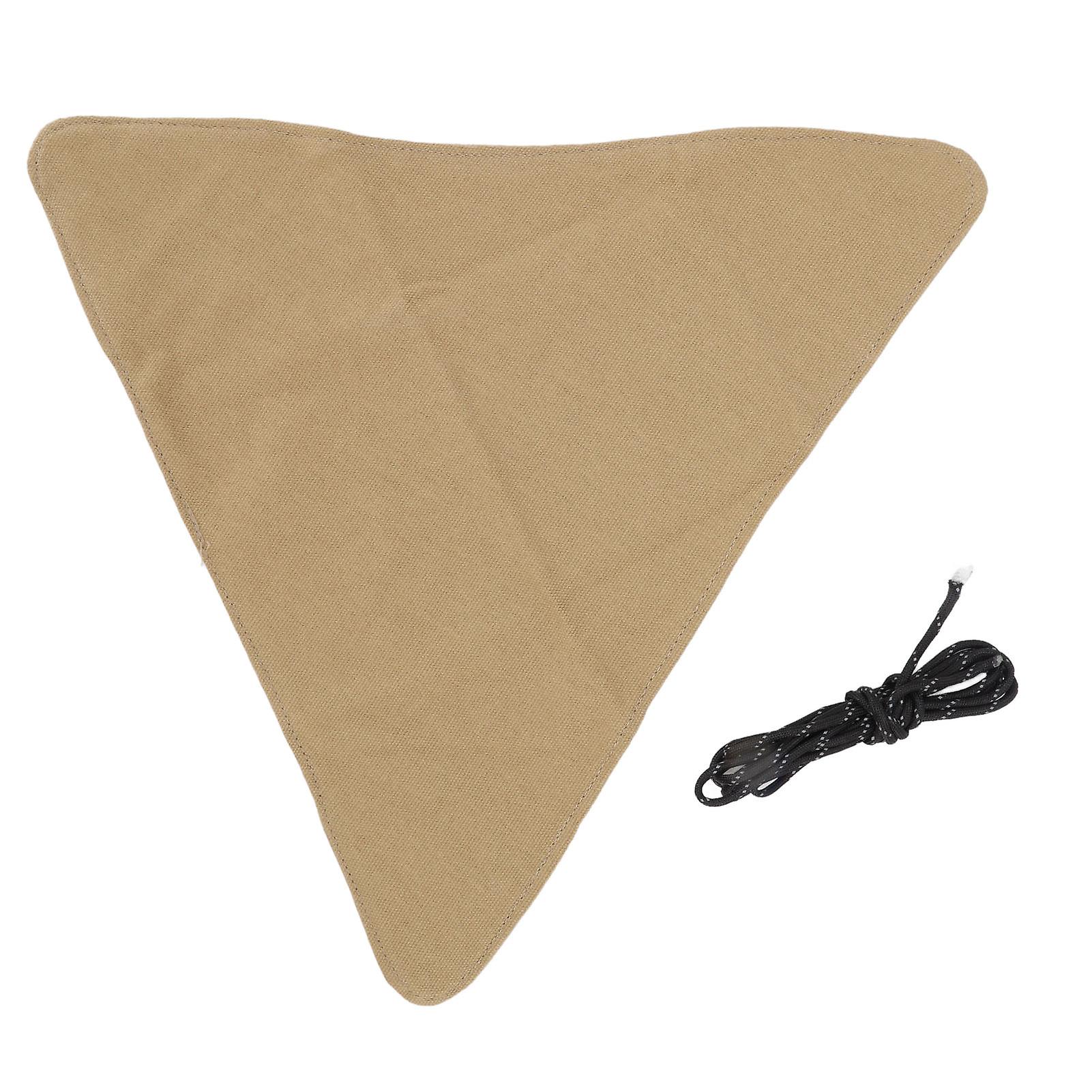 Tripod Stool Cloth Portable Foldable Triangle Stool Cloth Handcraft Anti Scratch Canvas Camping Stool Cloth for Fishing Khaki