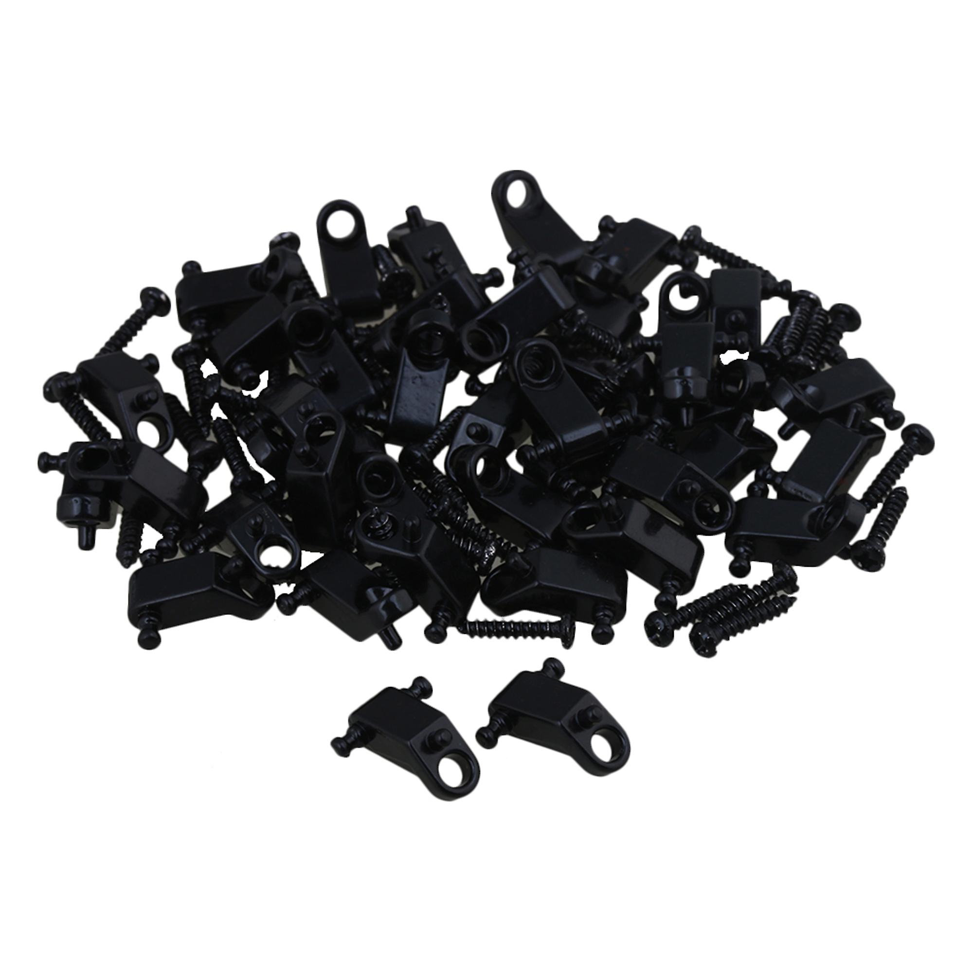 100PCS Black Electric Guitar Roller String Tree Guides Retainer