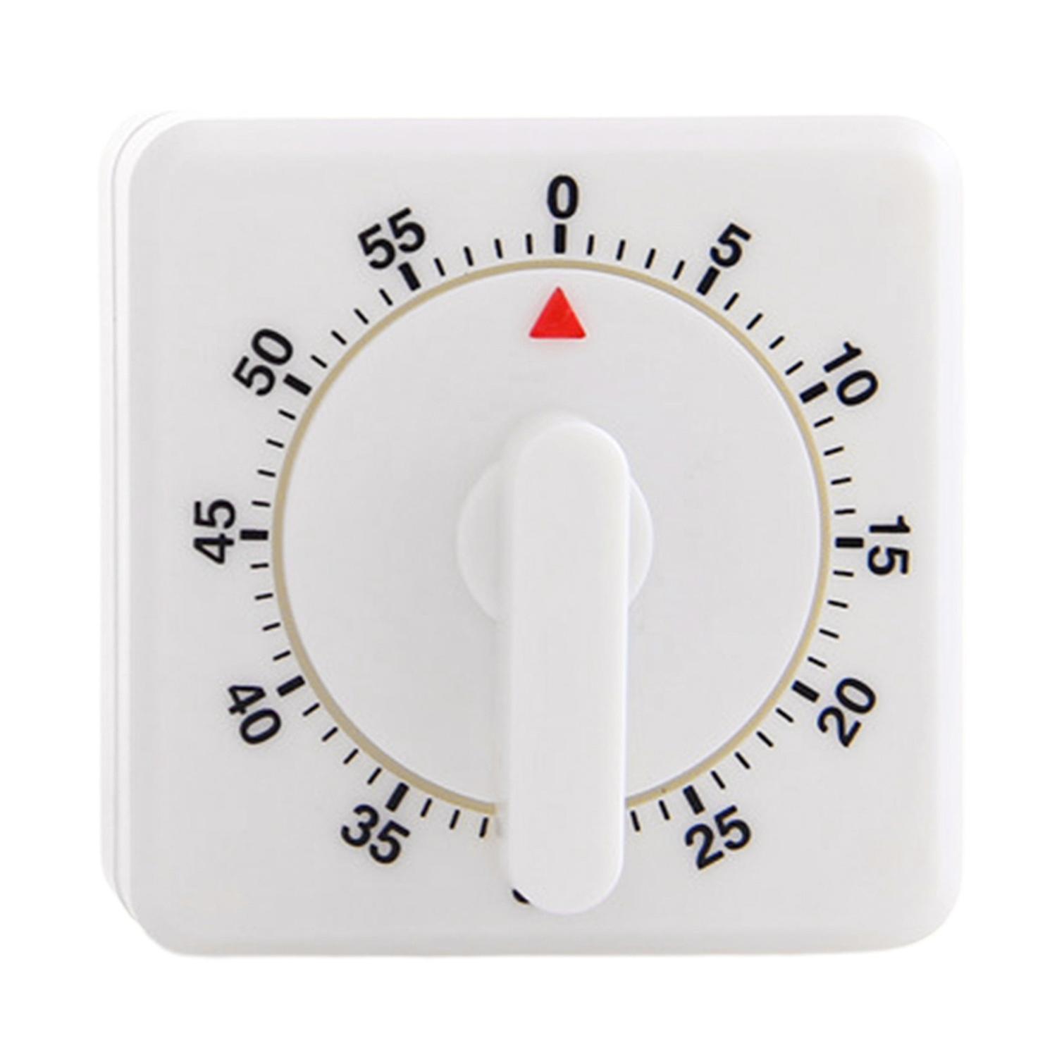 BoSaiD Square 60 Minutes Study Timer Plastic Loud Sound Kitchen Timer for Living Room
