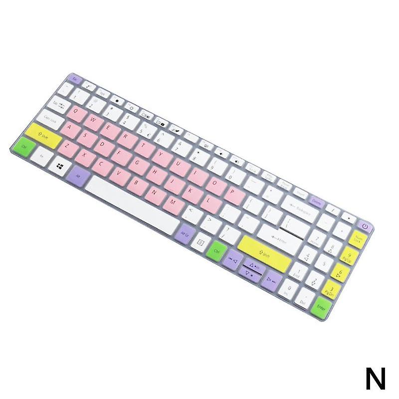 Colorful pink (N) with numeric keypad $ Acer Mowu EX215 A315 laptop keyboard protection film Hummingbird FUN S50 dustproof pad cover
