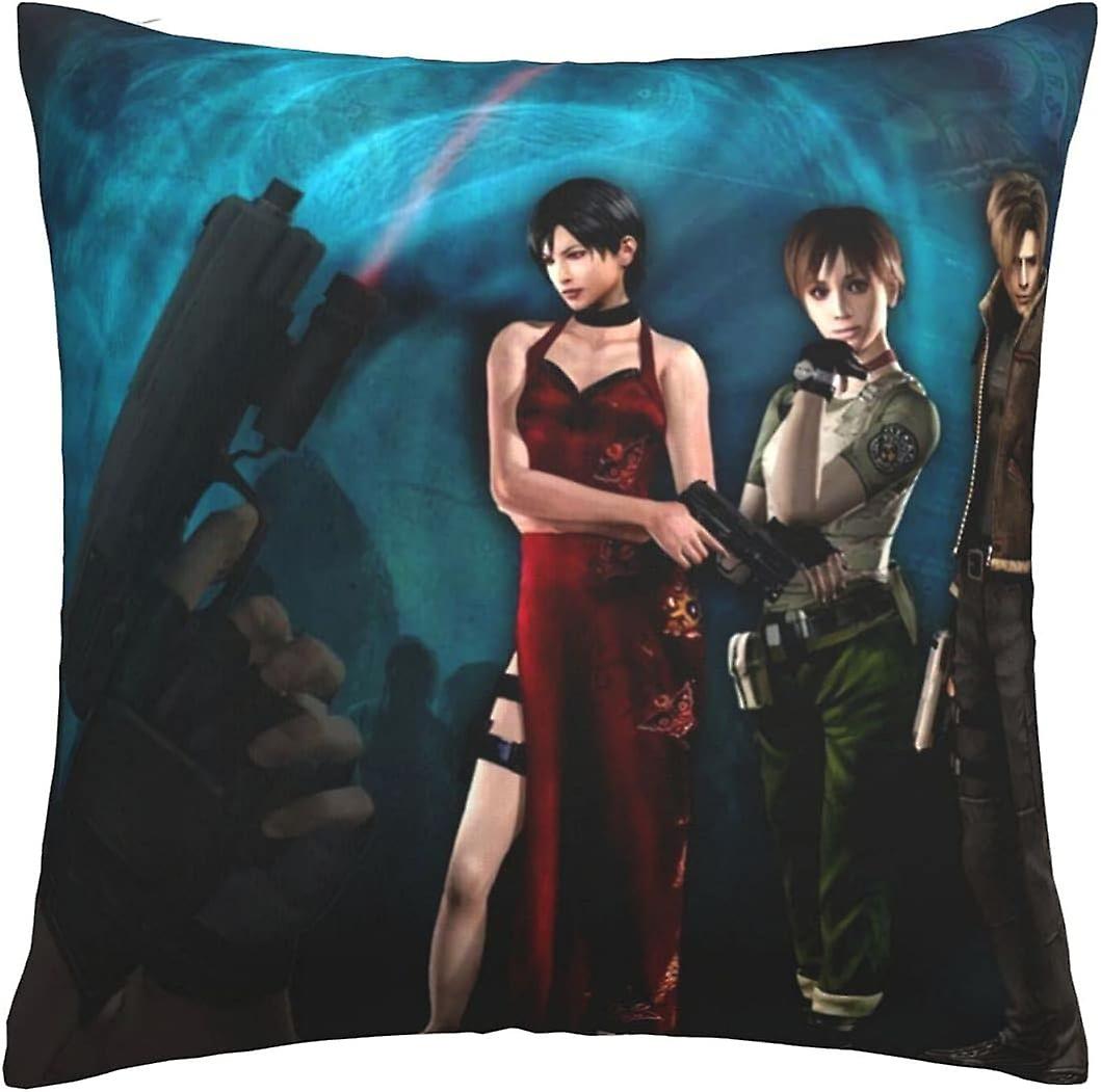 Resident Evil Soft Cushion Covers 45 X 45 Cm Square Throw Pillowcases Comfy Decorative Throw Pillow Cases Luxury Pillow Cover For Sofa Bedroom With In