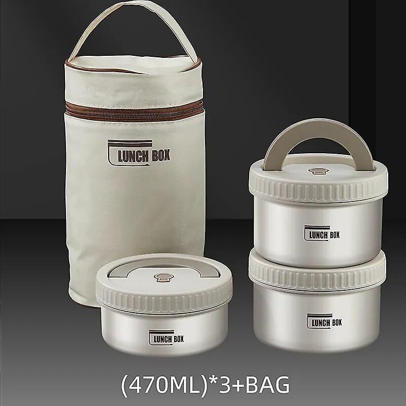 Lunch Box Portable Insulated Lunch Container Set Stackable Bento Stainless Steel Lunch Container SMT