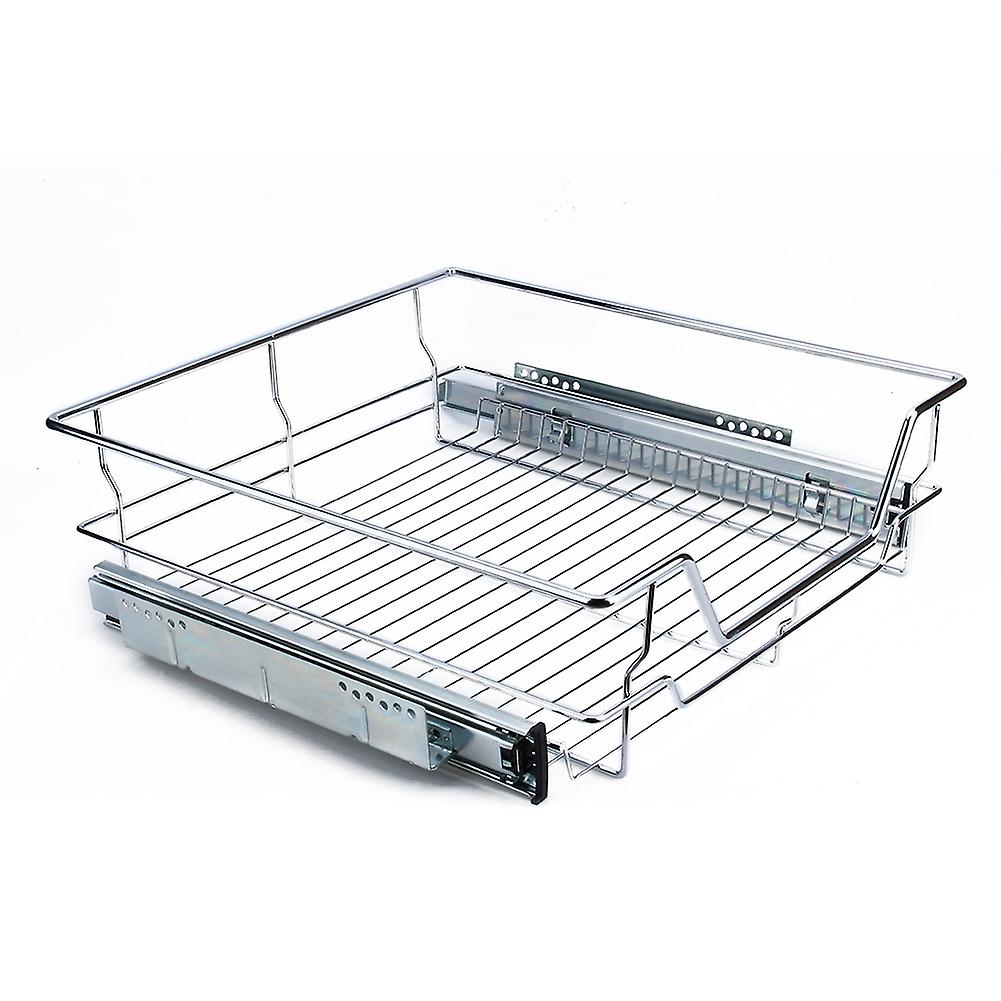 Kitchen Sliding Cabinet Organizer Pull Out Chrome Wire Storage Basket Drawer Kitchen Cabinets