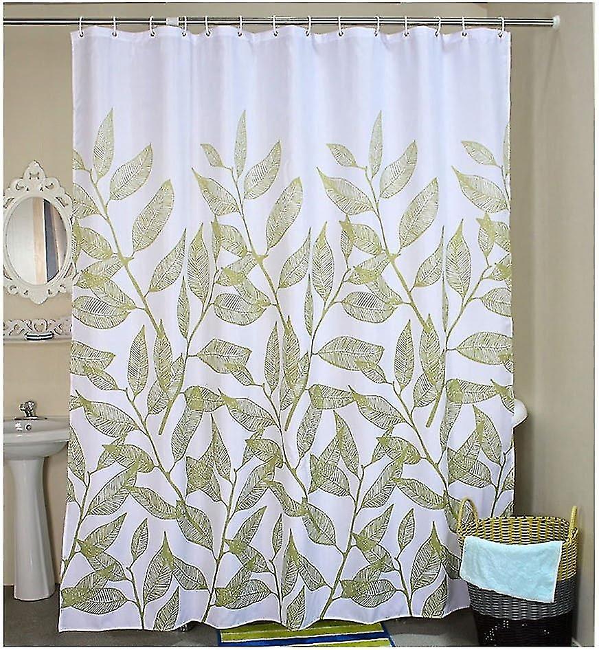 Bathroom Shower Curtain Liner Decorative Waterproof Paint with 12 Hooks Mildew Resistant Machine Was