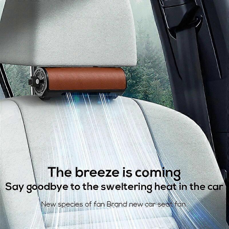 New Interior Rear Headrest Fan USB Plug In Car Seat Fan Wind Power Up To Low Noise Car Rear Seat Creative Fan Car Fan FN9U0389