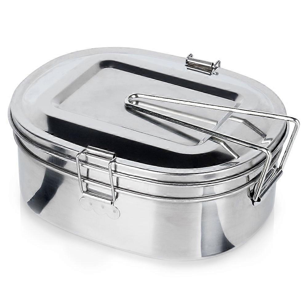 Stainless steel camping containers - two containers with lids