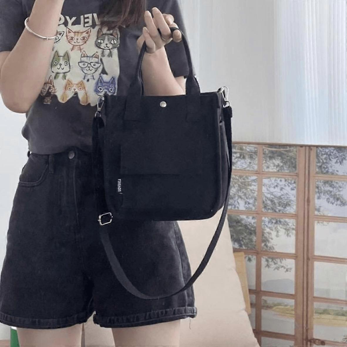 Versatile Mini Tote Bag with Multiple Pockets - Durable Crossbody Design - Ideal for Daily Lunch Storage & Casual Use