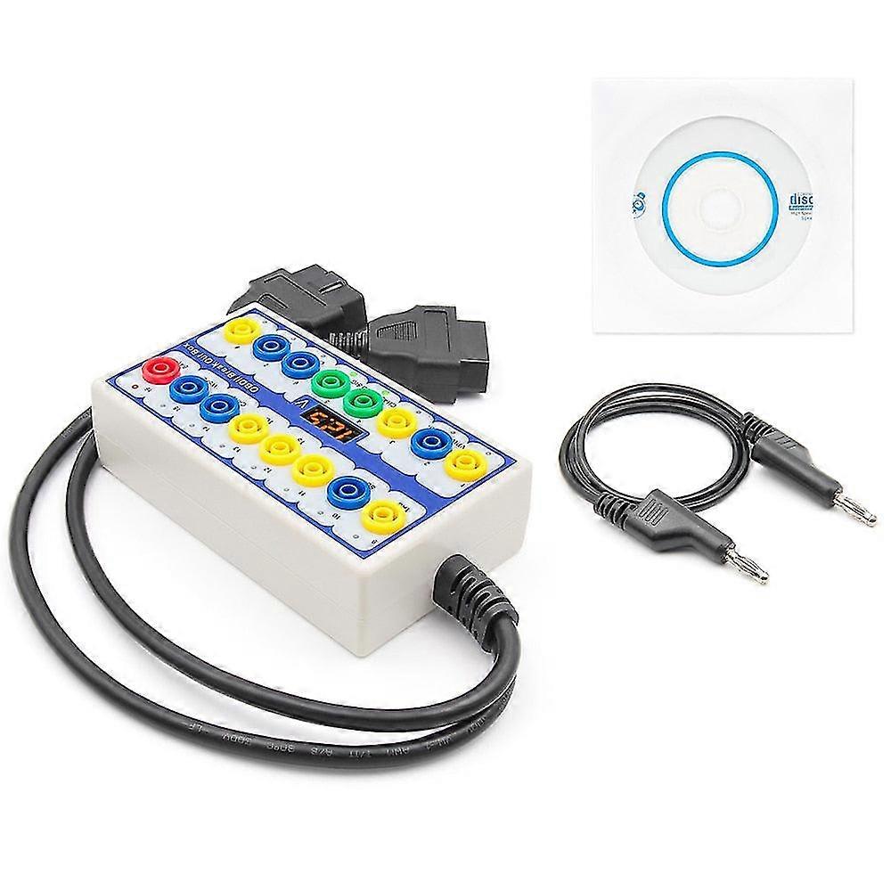 Obdii protocol communication detection tester obd 2 break out box for 16pin obd2 interface voltage test