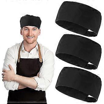 3pcs Chef Mützen Einstellbare Küche Kochkappen Food Service Caps mit elastischen