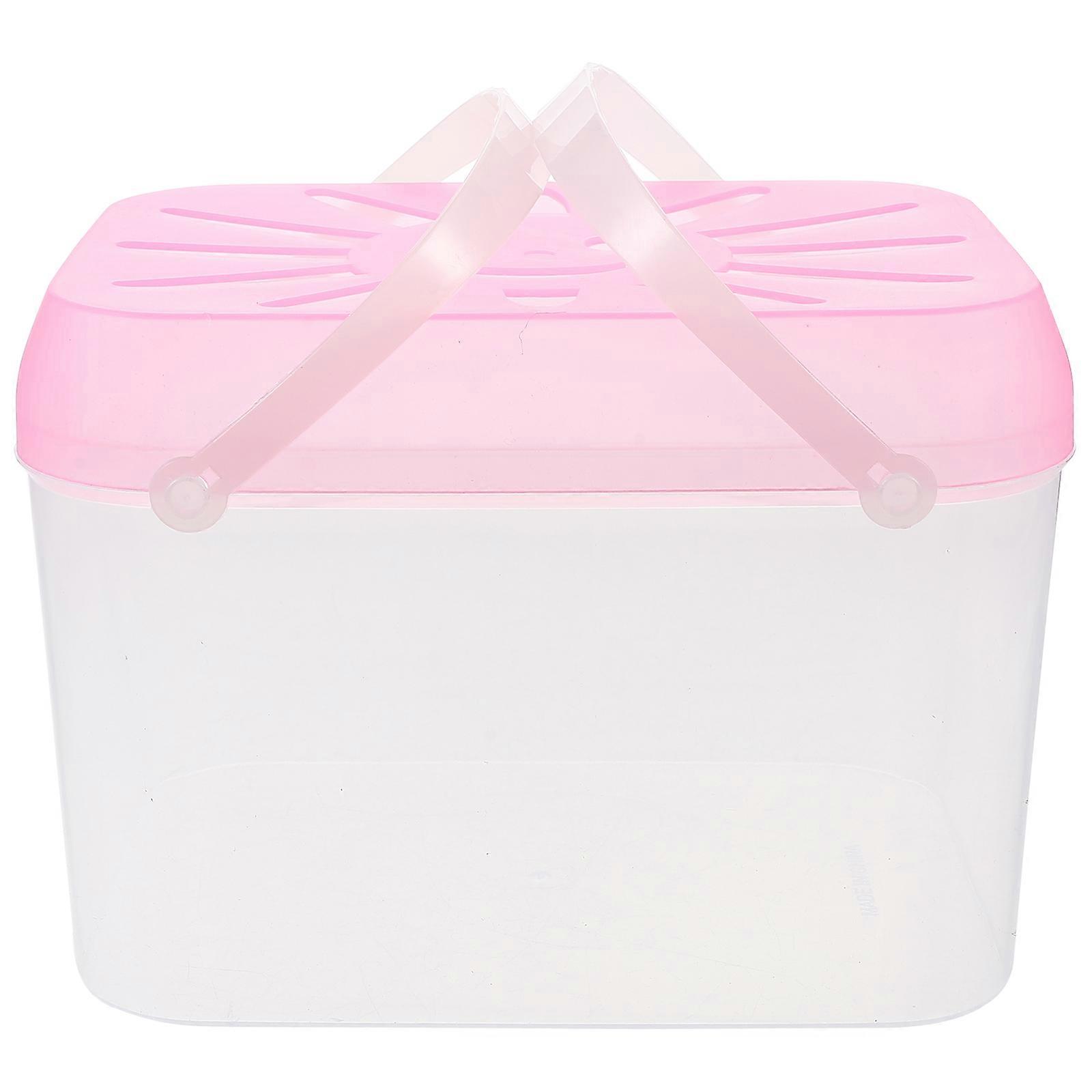 Large Portable Transparent PP Plastic Fish Tank Small Pet Nest for Home Decoration Random Color