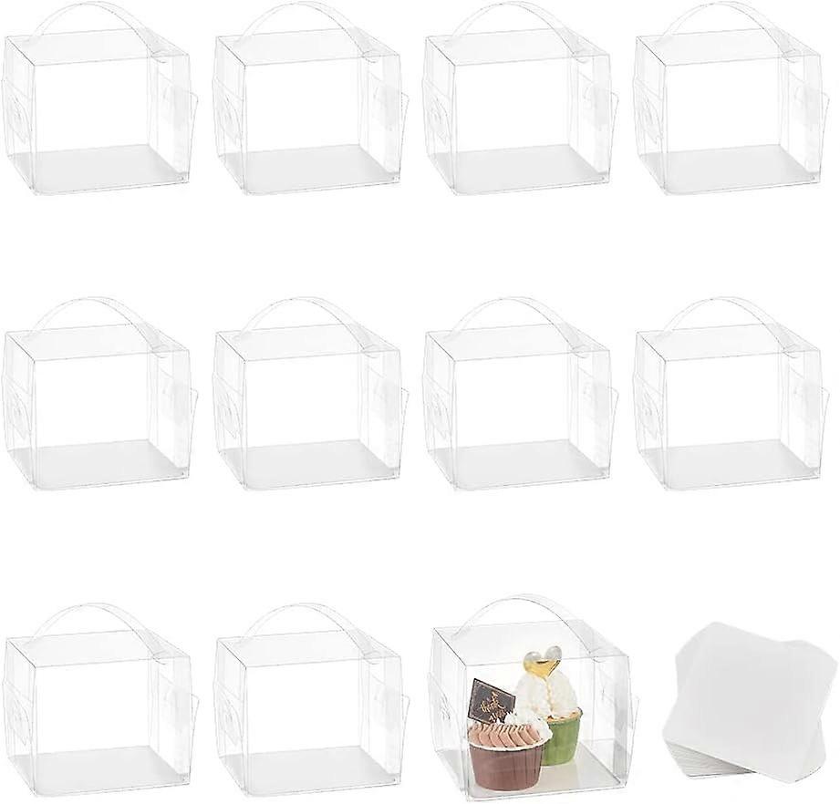 12 Pcs Hanging Transparent Gift Boxes Clear Candy Box Rectangle PVC Favour Boxes