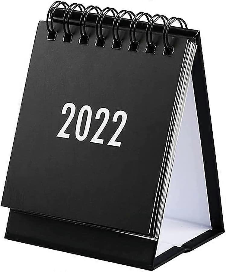 Desk Calendar 2022 Mini Calendars Metal Ring Twin-Wire Binding Portable Calendar for Home