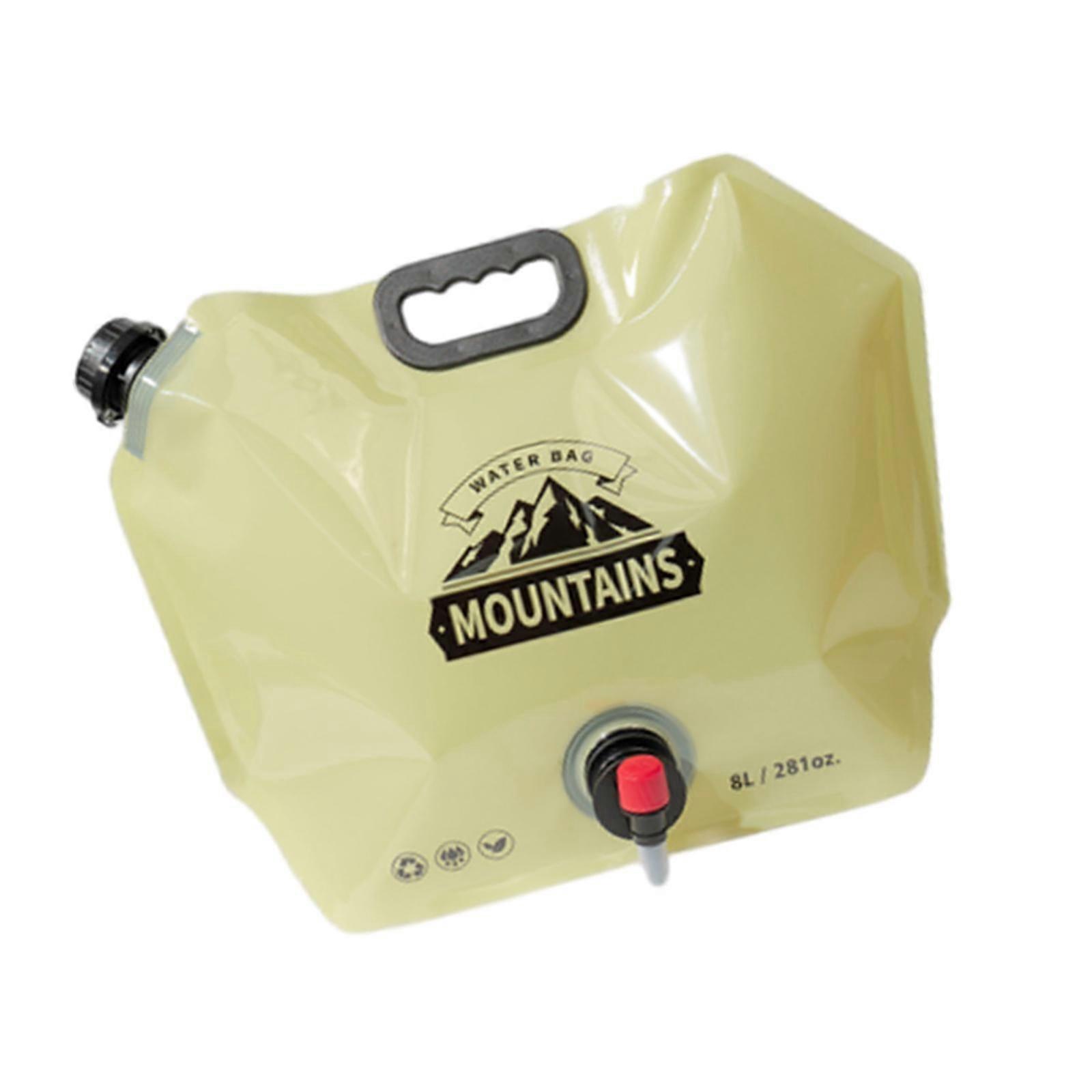 حقيبة تخزين المياه المطوية مع إبريق ماء صنبور قابل للفصل للرياضة الخارجية الخضراء