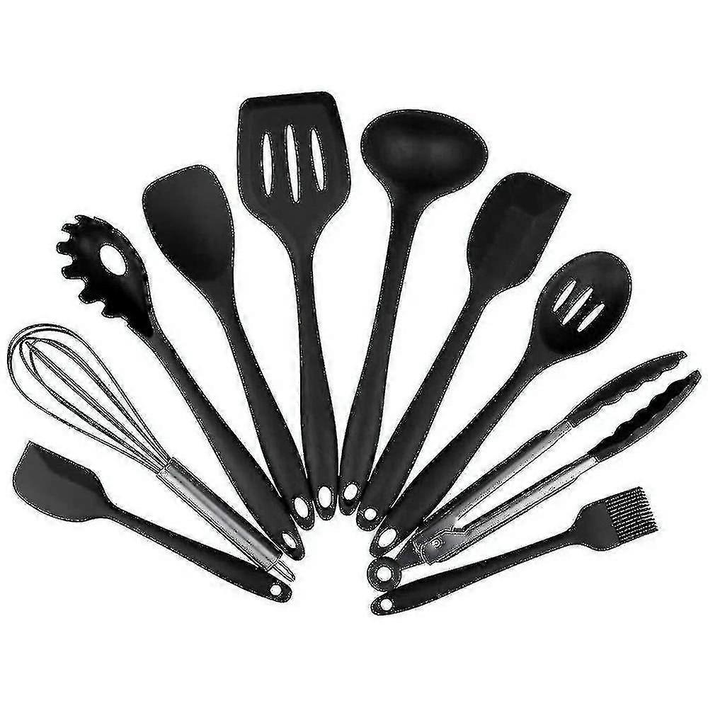 10 Pcs Kitchen Silicone Utensils Set Non-stick Heat-resistant