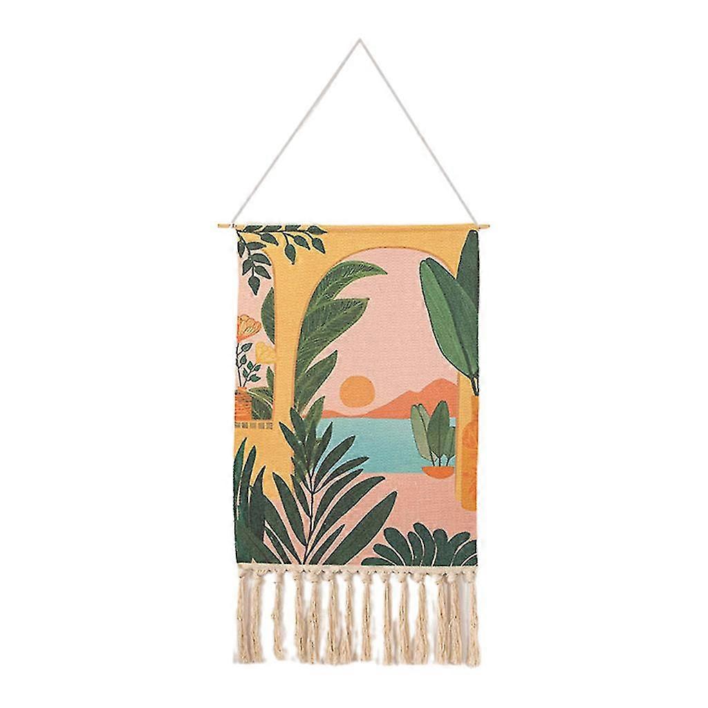 Macrame Woven Wall Hanging Tapestry Boho Chic Art Home Decor Handmade Tapestry With Tassel Bohemian Background Backdrop For Dorm Room