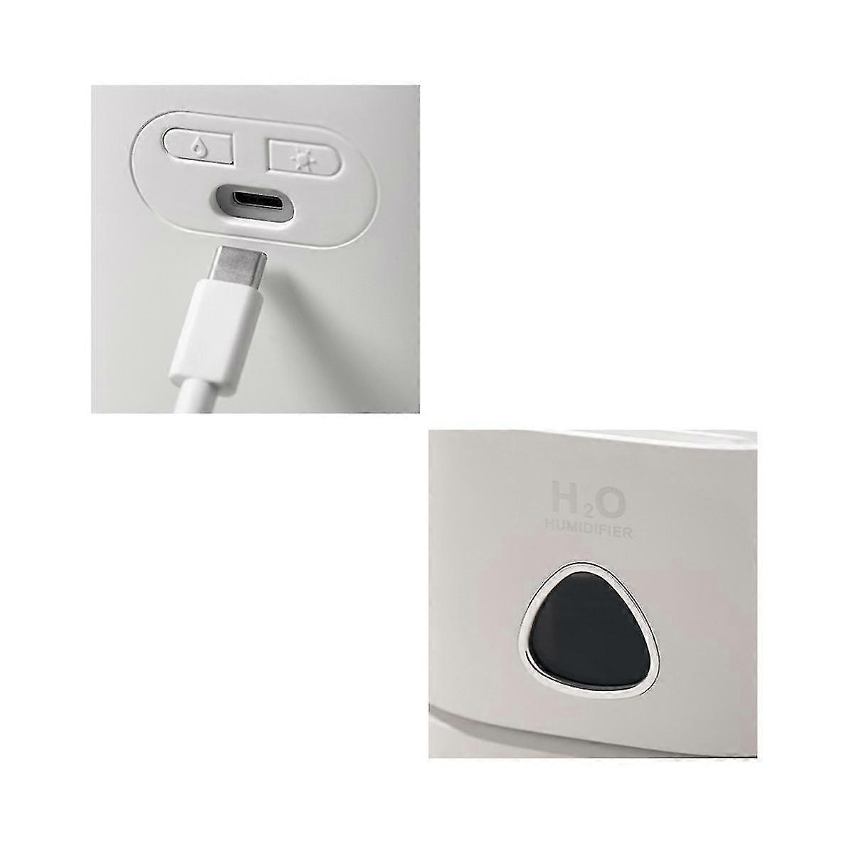 Portable Mini Diffuser Usb Air Humidifier Essential Oil Night Light Cold Mist Maker Sprayer Gift Wh