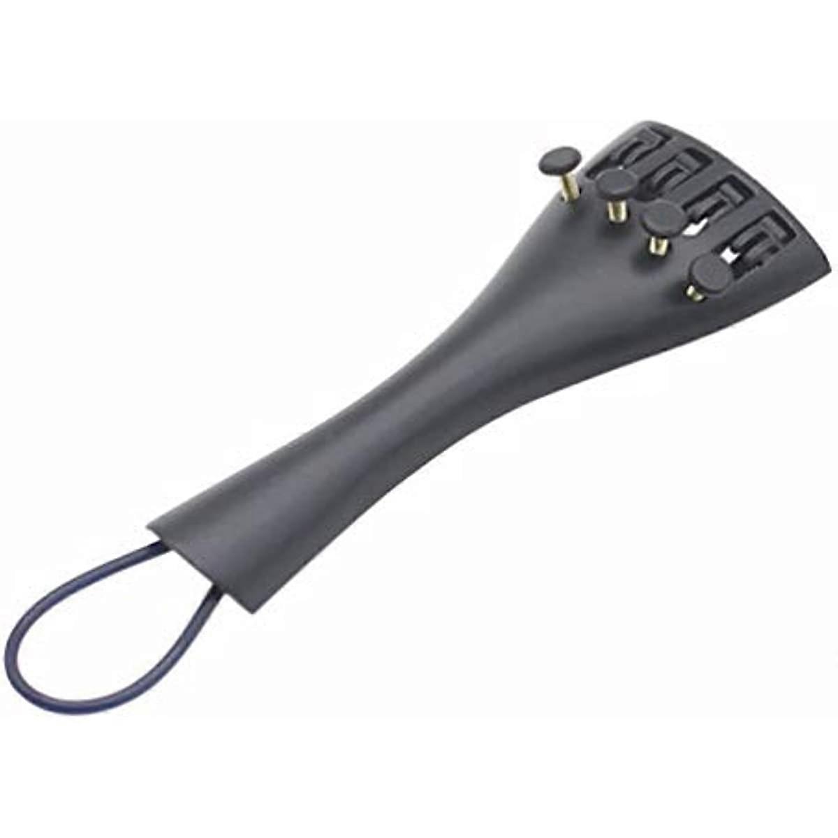Violin Ebony Tailpiece with Fine Tuner Tailgut Cord for 4/4 size Violin