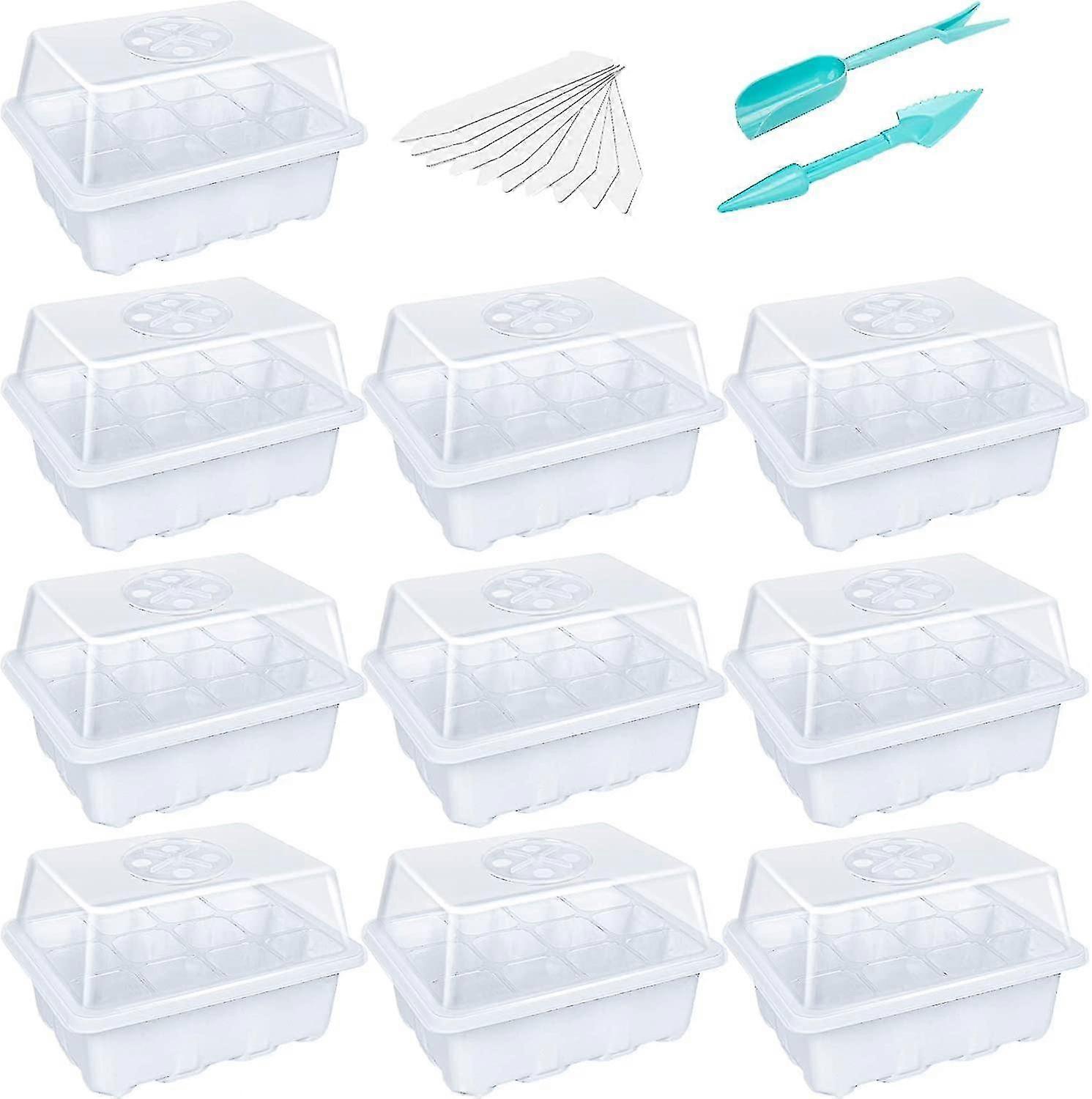 10er-Pack Saatgut-Starterschalen Sämlingsschale Luftfeuchtigkeit einstellbar